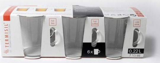 Termisil Cană Sticlă Transparentă 220ml 6buc