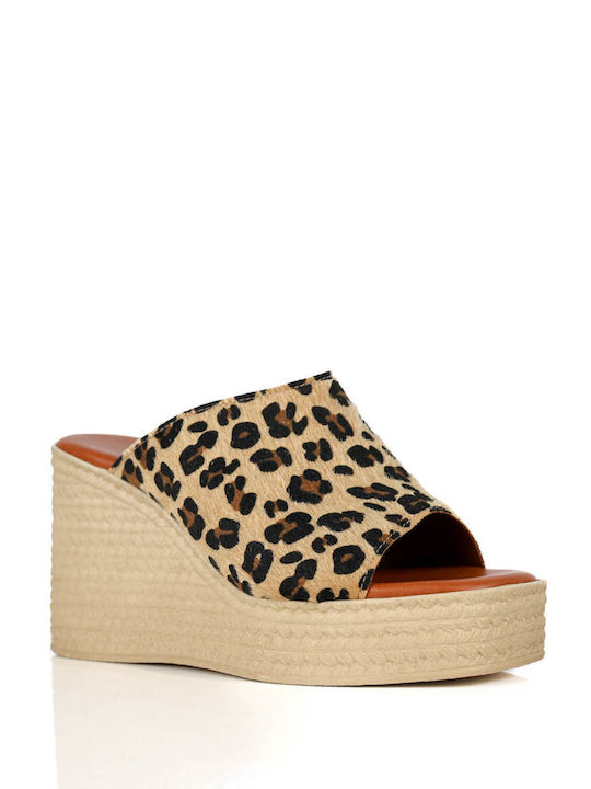 Leopard Clog Platforms Suede Fascia