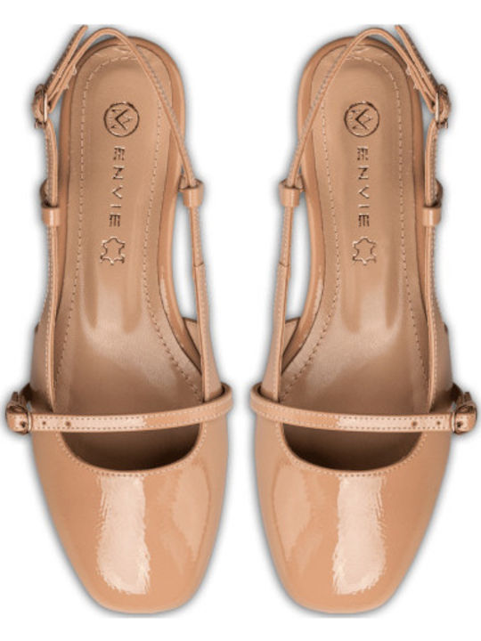 Γυναικείες Μπαλαρίνες Slingback σε Μπεζ Χρώμα