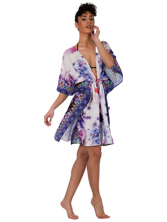 Indischer Kaftan mit Taillenkordel Ar200-a Solo Me 90cm x 90cm Damen Einheitsgröße