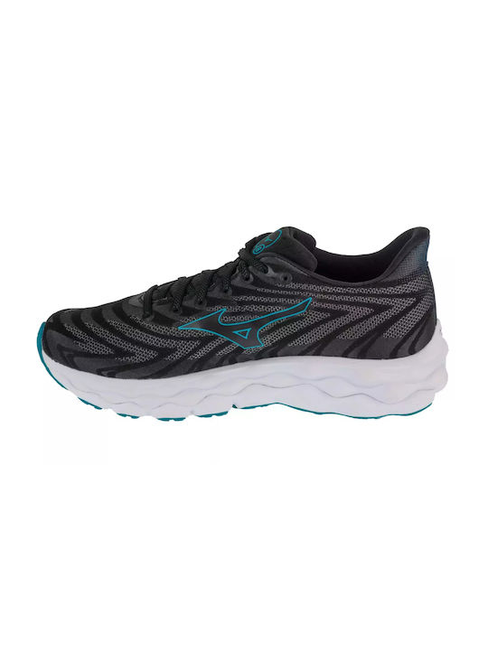 Wave Sky 8 Herren Sportschuhe Laufen Schwarz / Emaille Blau