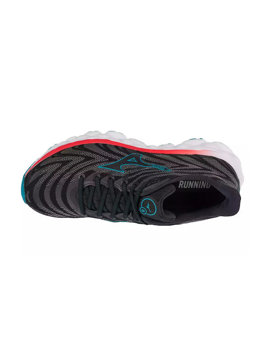 Wave Sky 8 Herren Sportschuhe Laufen Schwarz / Emaille Blau