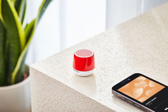 Lexon Mino+ Lexon x Pantone Waterproof Bluetooth Speaker 3W with Battery Life up to 3 hours Red
