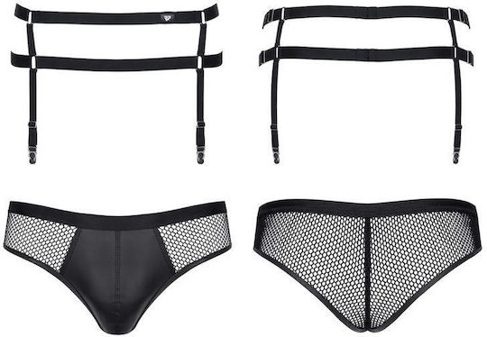 Regnes Crdset004 Panties Garter Belt Black R S