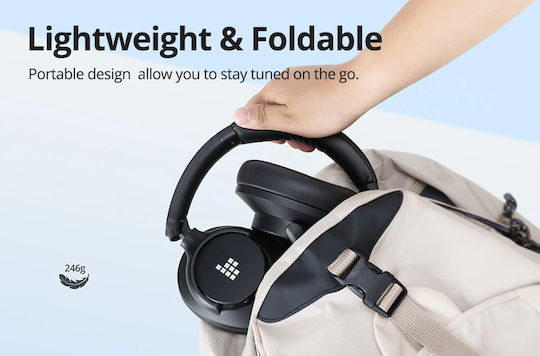Tronsmart Sounfii Q20 Ασύρματα / Ενσύρματα Over Ear Ακουστικά με 60 ώρες Λειτουργίας Μαύρα