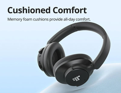 Tronsmart Sounfii Q20 Ασύρματα / Ενσύρματα Over Ear Ακουστικά με 60 ώρες Λειτουργίας Μαύρα