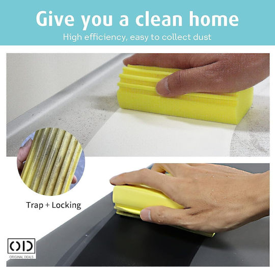 Magic Sponge Universal Cleaning High Liquid Absorption Capacity Anti-static Anti-allergic Size 10.5 Cm X 5.5 Cm X 4.5 Cm Yellow Original Deals