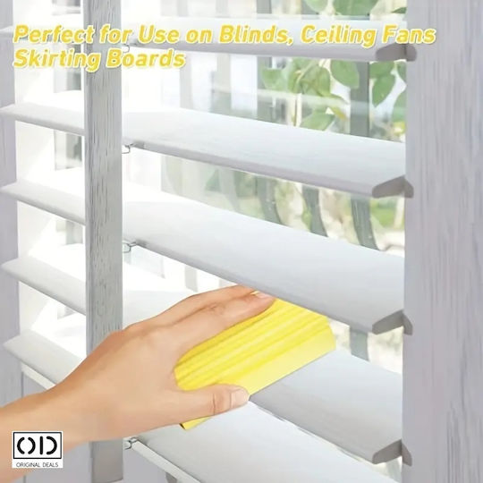 Magic Sponge Universal Cleaning High Liquid Absorption Capacity Anti-static Anti-allergic Size 10.5 Cm X 5.5 Cm X 4.5 Cm Yellow Original Deals