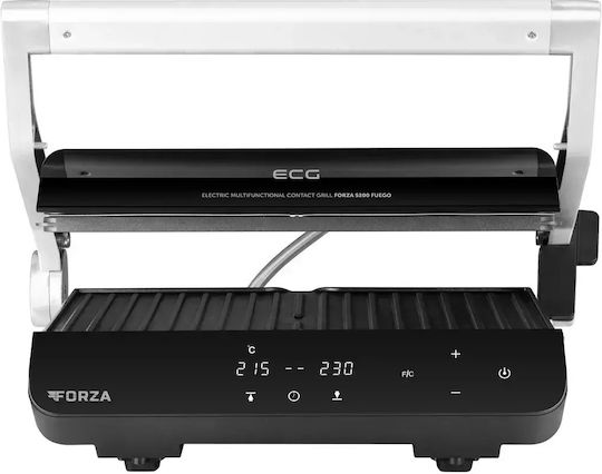 ECG Forza 5200 Τοστιέρα Γκριλιέρα με Αποσπώμενες Πλάκες 2000W Inox