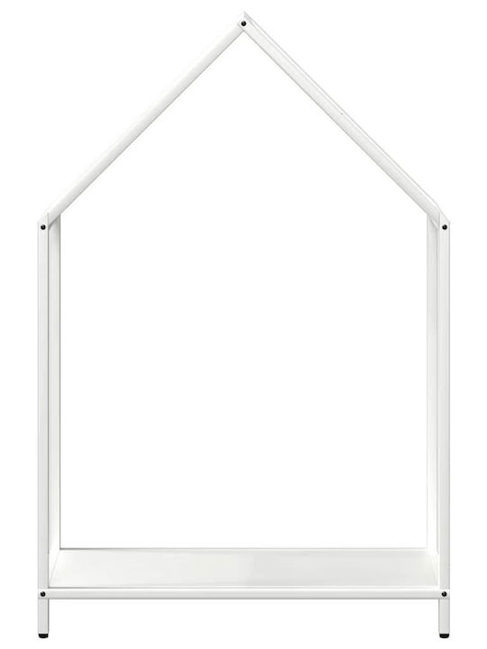 vidaXL Inox Ράφι Αποθήκευσης Ξύλων 60x25x90cm Λευκό