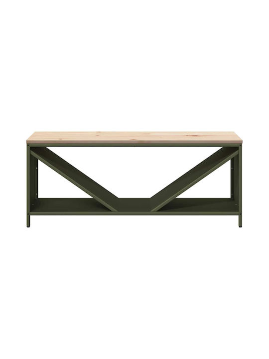 vidaXL Ξύλινο Ράφι Αποθήκευσης Ξύλων 100.5x35.5x40cm Πράσινο