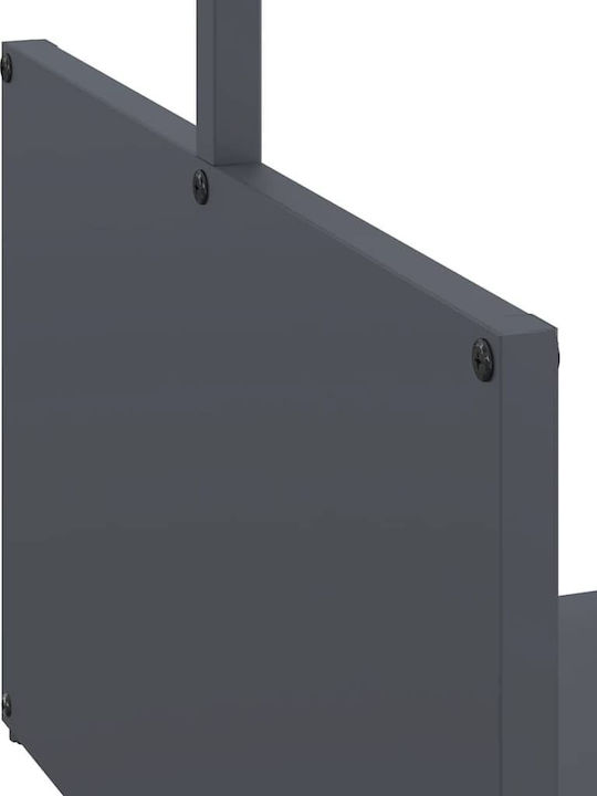 vidaXL Lemn de foc Lemn Raft Depozitare lemne 40x40x40cm Gri