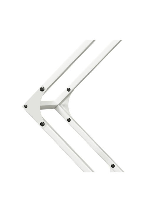 vidaXL Inox Ράφι Αποθήκευσης Ξύλων 80x25x80cm Λευκό