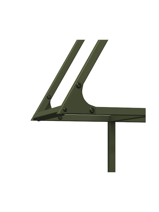 vidaXL Inox Raft Depozitare lemne 80x25x90cm Verde
