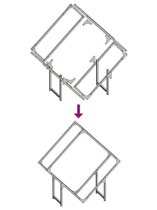 vidaXL Inox Ράφι Αποθήκευσης Ξύλων 80x25x80cm Πράσινο