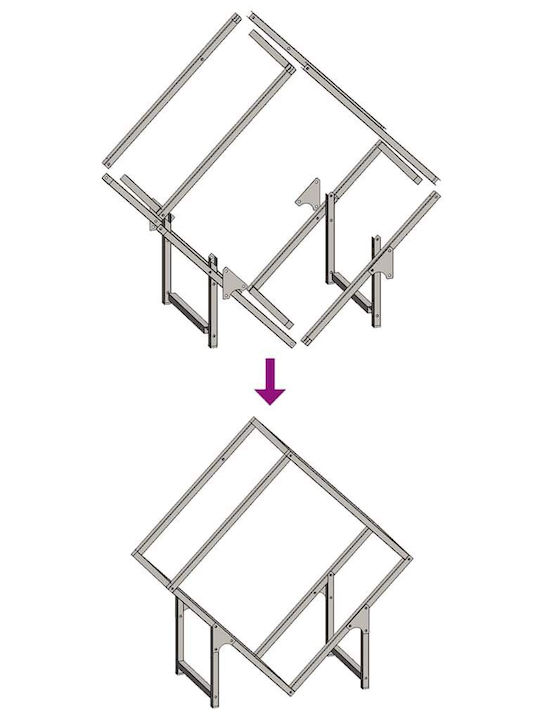 vidaXL Inox Ράφι Αποθήκευσης Ξύλων 60x25x60cm Πράσινο