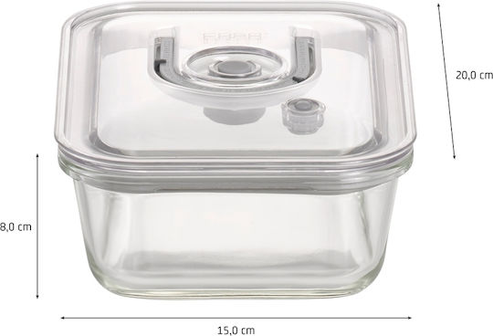 Caso Lunchbox Silikon Transparent Geeignet für die Mikrowelle 1000ml 1Stück