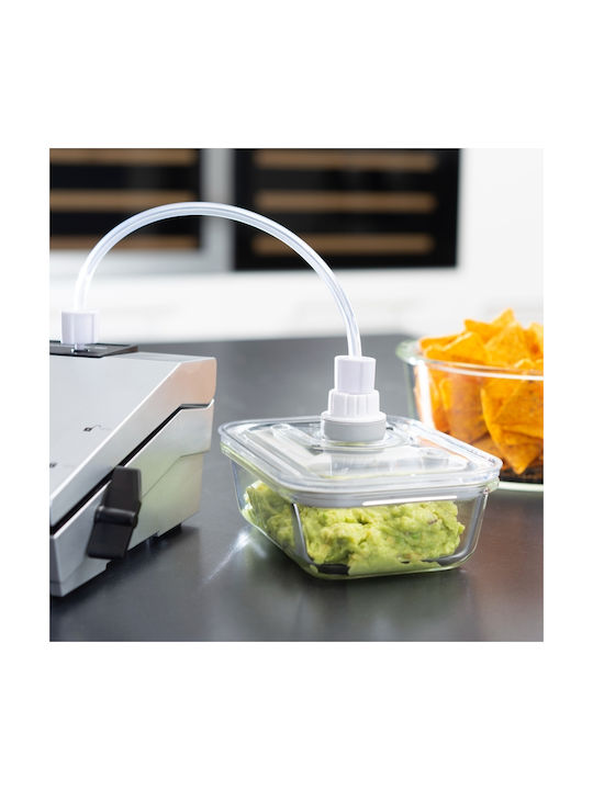 Caso Lunchbox Silikon Transparent Geeignet für die Mikrowelle 600ml 1Stück