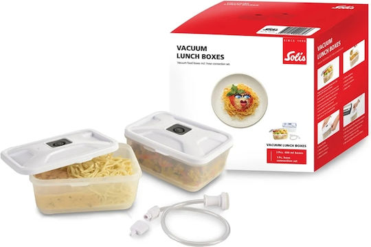 Solis Cutie pentru Mâncare Silicon Transparent Potrivit pentru Cuptor cu Microunde 2buc