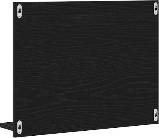 vidaXL Badezimmerspiegel aus Spanplatte mit Regal 60x10.5cm Schwarz