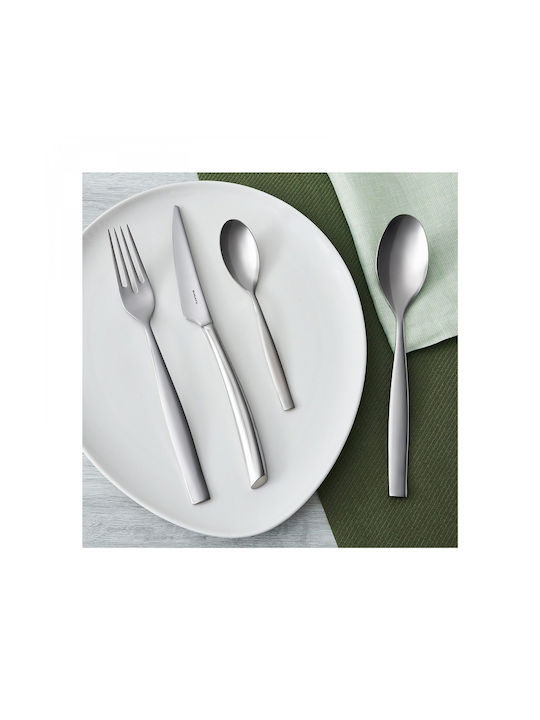 Casa Bugatti Set de Tacâmuri Inoxidabil Gri 24buc
