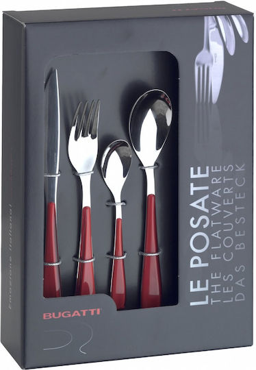 Casa Bugatti Gioia Set de Tacâmuri Inoxidabil Negre 24buc