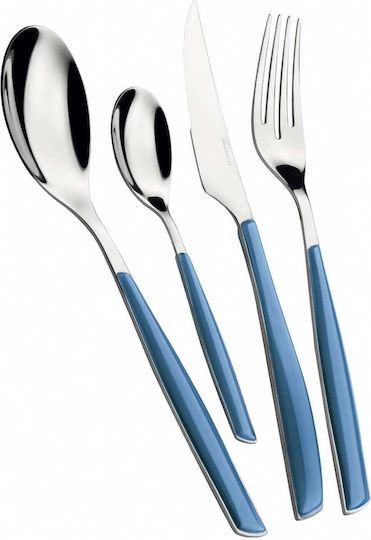 Casa Bugatti Glamour Besteckset Edelstahl Blau 24Stück