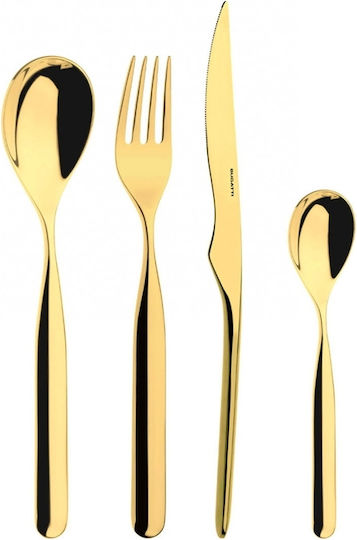 Casa Bugatti Set de Tacâmuri Inoxidabil Auriu 24buc