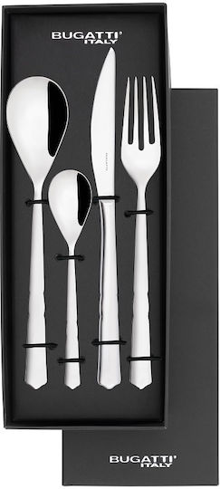 Casa Bugatti Set de Tacâmuri Inoxidabil Argintiu 24buc