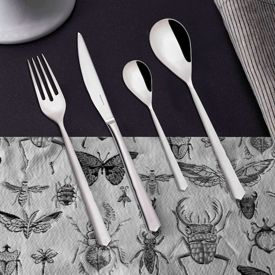 Casa Bugatti Set de Tacâmuri Inoxidabil Argintiu 24buc