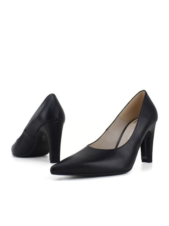 Leather Black Heels