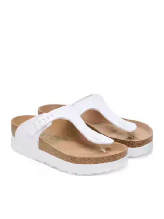 Gizeh Leather Women's Anatomic Flat Sandals White