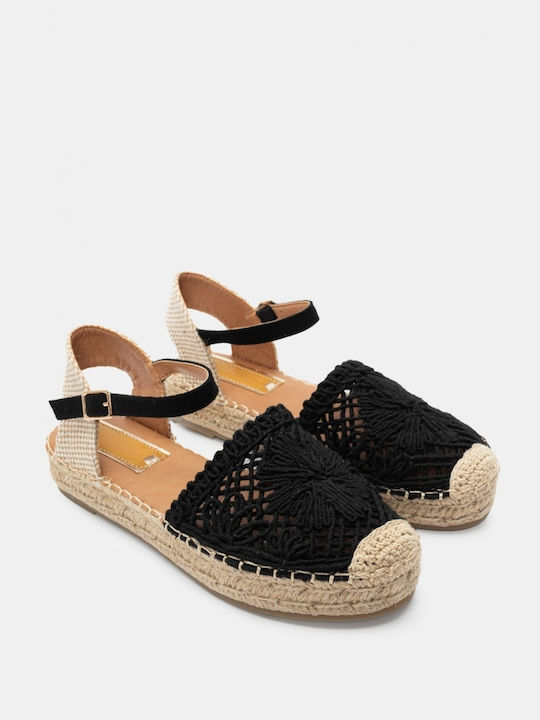 Luigi Women's Knitted Espadrilles Black