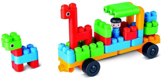 Hape Blocuri PolyM Zoo and Vehicles pentru 1,5-5 ani Ani 40buc
