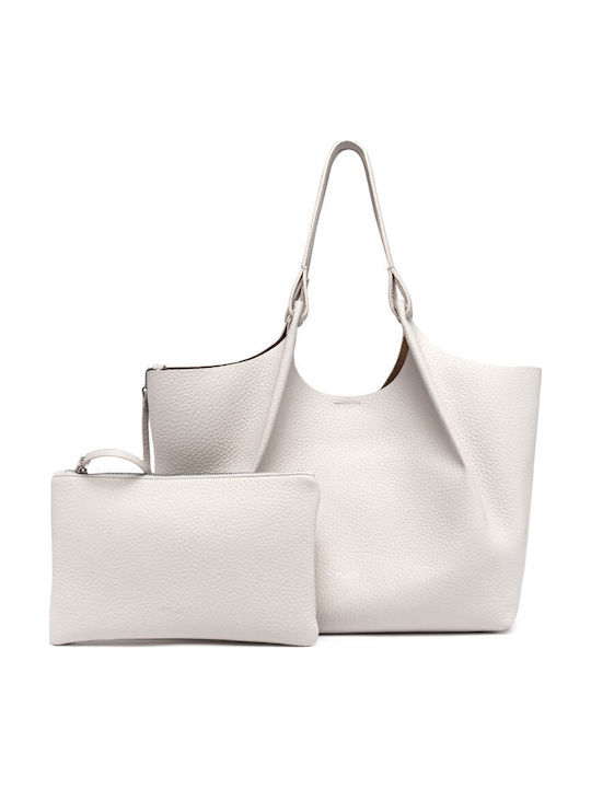 Leather Women's Bag Shoulder White