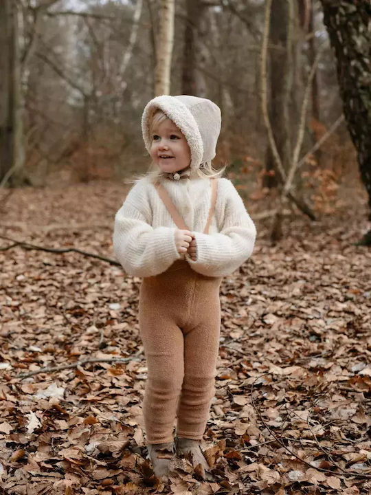 Kinder Leggings Lang Light Brown