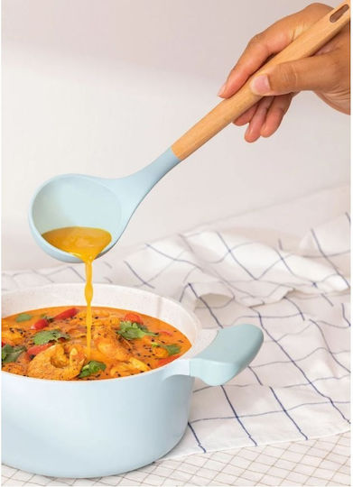Create Silicone Cooking Utensil Set with Base Blue Kitchenware Studio