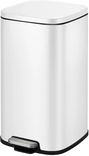 Eko Stella Waste Bin Waste made of Stainless Steel with Pedal White 29x35x29cm 1pcs