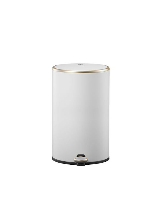Eko Cosmo Waste Bin Waste made of Stainless Steel with Pedal White 12lt 1pcs