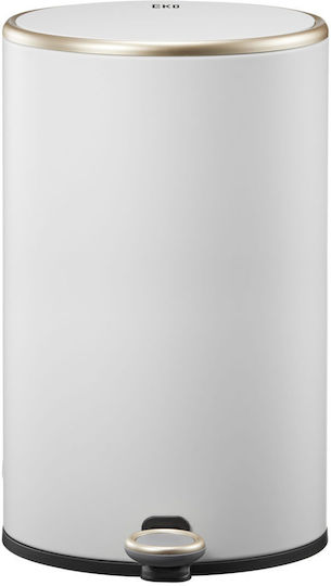 Eko Cosmo Waste Bin Waste made of Stainless Steel with Pedal White 12lt 1pcs