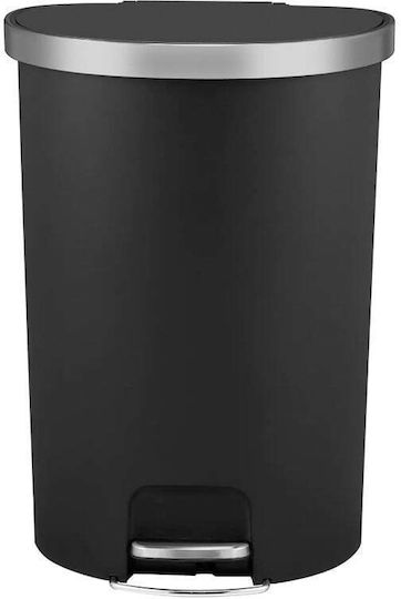 Eko Eko Hana Mülleimer aus Inox mit Pedal Schwarz 55lt