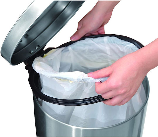 Eko Eko Serene Mülleimer aus Inox mit Pedal 12x40x32.5cm Graues