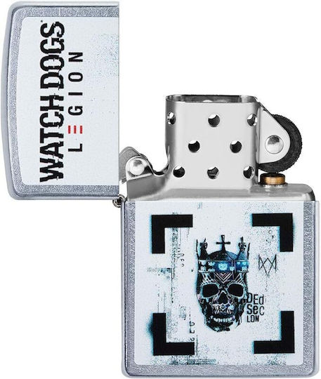 Zippo Skull Ветроустойчив Запалка Пламък в Златист Цвят