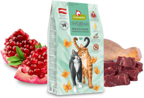 Granata Pet Foods Delicatessen Dry Food Grain-Free for Adult Cats with Chicken / Salmon / Pomegranate 9kg