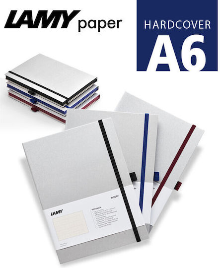 Lamy Hardcover Notebook A6 Square with Elastic and Pen Holder Gray