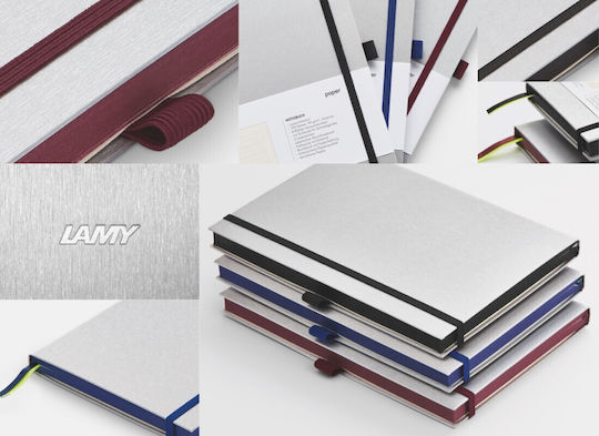 Lamy Hardcover Notebook A6 Square with Elastic and Pen Holder Gray