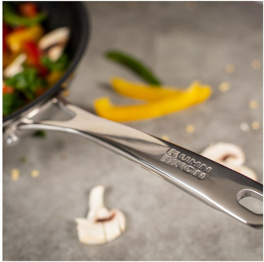 Kuhn Rikon Allround Wok din Oțel Inoxidabil cu Strat Antiaderent 24cm