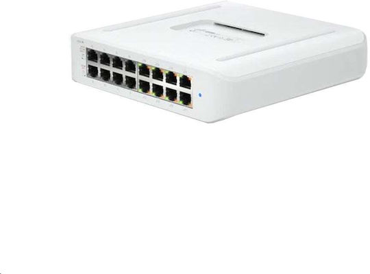 Ubiquiti Switch Lite 16 Managed L2 PoE+ Switch with 16 Gigabit (1Gbps) Ethernet Ports