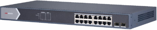 Hikvision DS-3E1518P-SI Managed L2 PoE+ Switch με 16 Θύρες Gigabit (1Gbps) Ethernet και 2 SFP Θύρες