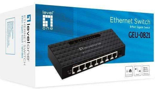 Level One GEU-0821 Unmanaged L2 Switch με 8 Θύρες Gigabit (1Gbps) Ethernet